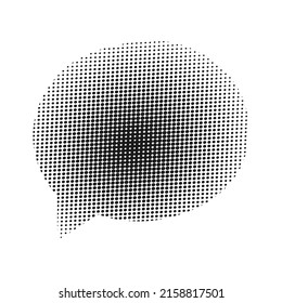 Halftone hexagon Hint icon. Pictogram on a white background. Vector mosaic of hint icon composed of hexagon items.