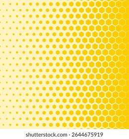 Halftone hexagonal abstract geometric technology background