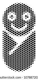 Halftone hexagonal Newborn icon. Pictogram on a white background. Vector mosaic of newborn icon composed of hexagon blots.