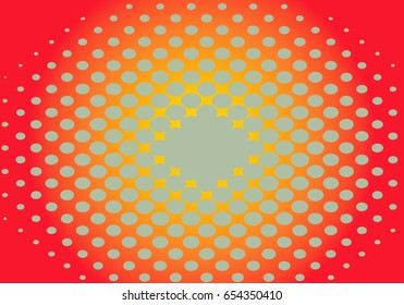 halftone in hot tone dots background 