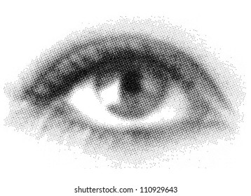 Halftone Human Eye