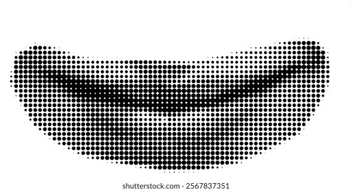 Halftone Human Lips Vector Illustration