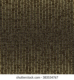 Halftone illustrator. Halftone dots. Halftone effect. Halftone pattern. Vector halftone dots. Golden pixel on black background. Vector Halftone Texture