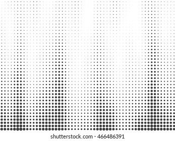 Halftone illustrator. Dots on Background. Black and white Geometric Pattern. Abstract Vector illustration. Modern Texture.