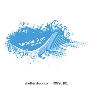 Halftone ink splat grunge background