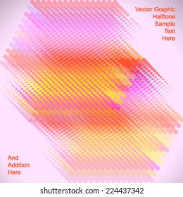Halftone. Iridescent texture with diagonal dots