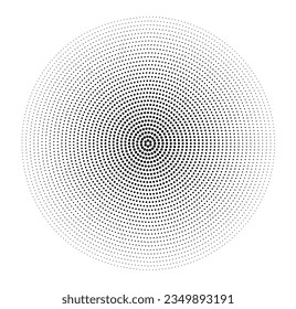 
Halftone isolated on white background. Vector illustration of circular halftone. Abstract black halftone.