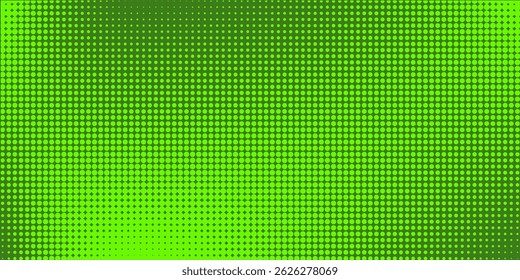 Halftone light green polka dots pattern on dark green background, minimalist abstract wall, arranged in diagonal lines, Green doted texture background. modern