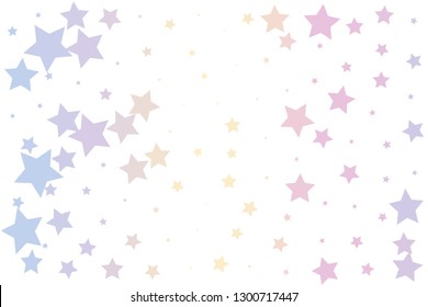 Halftone Light Stars Confetti Background Original Vector Illustration. Stylish Scattered Starry Elements Pattern. Randomly Scattered Stars Geometric Design