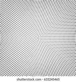 Halftone line background, spiral halftone dot pattern. vector