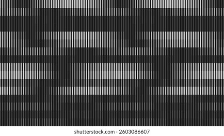 Halftone Line Gradient With Vertical Black And White Stripes. Abstract Minimalist Texture Perfect For Modern Graphic Design, Print, Web Backgrounds Or Motion Effects. Vector Illustration.