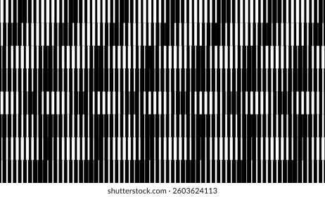 Halftone Line Gradient With Vertical Black And White Stripes. Abstract Minimalist Texture Perfect For Modern Graphic Design, Print, Web Backgrounds Or Motion Effects. Vector Illustration.