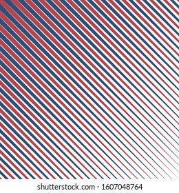 Halftone line pattern background red and blue colors
