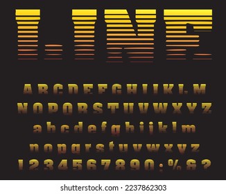 halftone line raster vector orange font