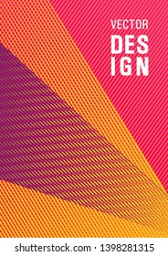 Halftone lines placard background graphic design. Fashionable branding cover design. Abstract business catalog concept. Bauhaus minimal placard background. Magic notebook framework.