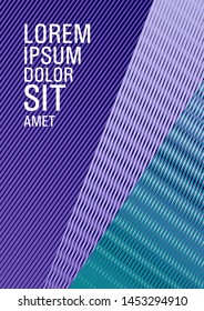 Halftone lines placard background graphic design. Lines gradient texture booklet layout. Educational brochure cover template. Laconic corporate style. Minimalistic certificate backdrop.