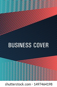 Halftone lines placard background graphic design. Colorful halftone gradients for web. Futuristic journal mockup. Advanced brand cover template. Advanced technological concept.