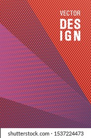 Halftone lines placard background graphic design. Bauhaus minimal placard background. Creative leaflet backdrop. Laconic corporate style. Marketing brochure cover design.