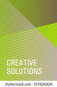Halftone lines placard background graphic design. Triangle element layers modern pattern. Flat style booklet concept. Future dynamic cover geometry. Laconic corporate style.