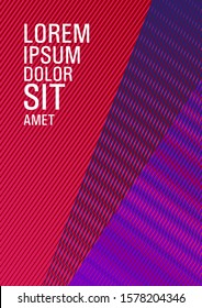 Halftone lines placard background graphic design. Modern gradient folder mockup. 2d abstract shapes flat tech composition. Elegant commercial cover geometry. Magic notebook framework.