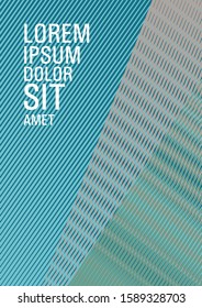 Halftone lines placard background graphic design. Bauhaus minimal placard background. Educational certificate concept. Tech diagonal elements backdrop. Stationery notebook cover design.