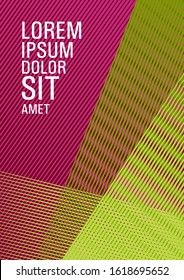 Halftone lines placard background graphic design. Rectangle leaflet box card. Digital stylish outlet backdrop. Marketing catalog creative mockup. School notebook cover template.
