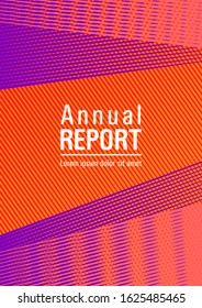 Halftone lines placard background graphic design. Future dynamic cover geometry. Simple annual report mockup. Corporate branding leaflet. Lines gradient texture booklet layout.