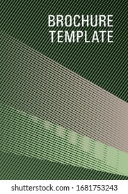 Halftone lines placard background graphic design. Futuristic publication paper. Corporate report mockup. Contemporary paper cover design. Triangle element layers modern pattern.