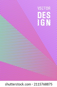 Halftone lines placard background graphic design. Futuristic journal mockup. Bright business report concept. Banner backdrop simple print idea. School notebook cover template.
