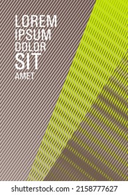 Halftone lines placard background graphic design. Abstract business catalog concept. Fashionable branding cover design. Triangle element layers modern pattern. Corporate branding leaflet.