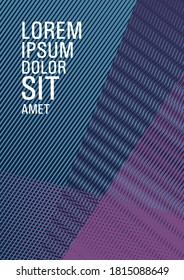 Halftone lines texture vector print background. Bright business report concept. Minimal presentation backdrop. 2d abstract shapes flat tech composition. Plastic style cover template.