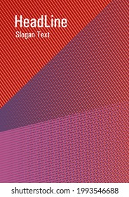 Halftone lines texture vector print background. Advanced brand cover template. Futuristic publication paper. Triangle element layers modern pattern. Cool triangles composition.