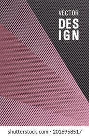 Halftone lines texture vector print background. School notebook cover template. Creative leaflet backdrop. Triangle element layers modern pattern. Educational certificate concept.