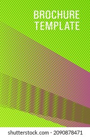Halftone lines texture vector print background. Marketing brochure cover design. Modern gradient folder mockup. Flyer mix digital background blend. Scientific journal concept.
