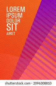 Halftone lines texture vector print background. Cool triangles composition. Cover template with logo place. Magic notebook framework. Poster linear minimalistic Eps10 vector.