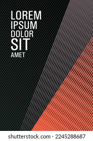 Halftone lines texture vector print background. Dynamic technological wallpaper. 2d abstract shapes flat tech composition. Marketing brochure cover design. Scientific magazine concept.