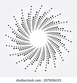 Halftone logo. Circular dotted background isolated on the white background. Garment fabric design.Halftone circle dots texture. Vector design element for various purposes.