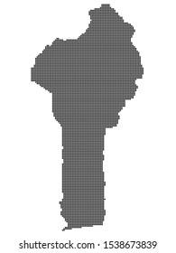 Halftone Map of Benin Vector illustration eps 10