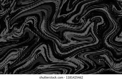 Halftone marble texture background.Abstract black and white dot art backdrop.Modern grayscale pattern,business cover background design.Vector.