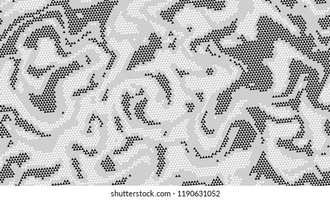 Halftone marble texture background.Abstract black and white dot art backdrop.Modern grayscale pattern,business cover background design.Vector.