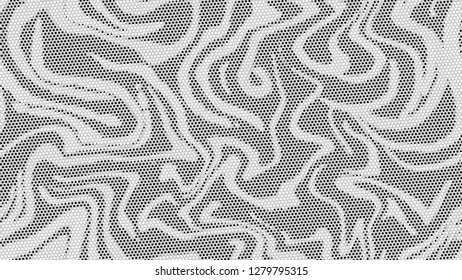 Halftone marble texture background.Abstract black and white dot art backdrop.Modern grayscale pattern,business cover background design.Vector.