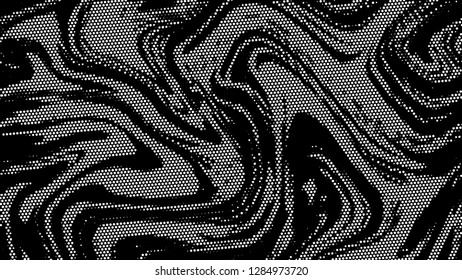Halftone marble texture background.Abstract black and white dot art backdrop.Modern grayscale pattern,business cover background design.Vector.