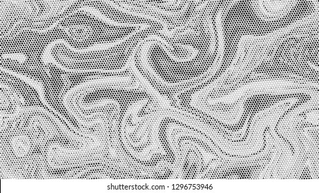 Halftone marble texture background.Abstract black and white dot art backdrop.Modern grayscale pattern,business cover background design.Vector.