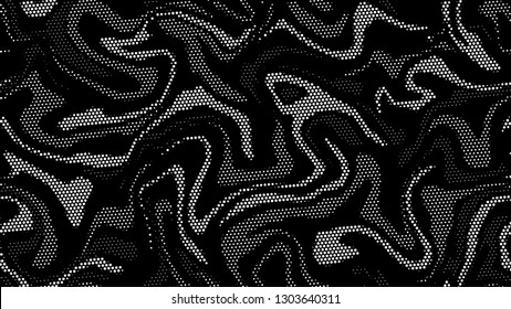 Halftone marble texture background.Abstract black and white dot art backdrop.Modern grayscale pattern,business cover background design.Vector.