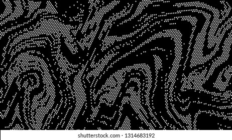 Halftone marble texture background.Abstract black and white dot art backdrop.Modern grayscale pattern,business cover background design.Vector.