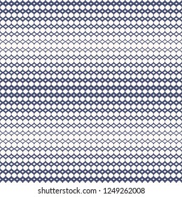 Halftone mesh seamless pattern. Vector abstract graphic texture with grid, net, delicate lattice, curved lines. Background with gradient transition effect. Navy blue and white color. Modern design