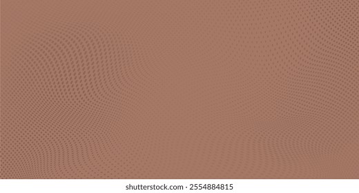 Halftone mocha mousse background. Grunge distressed overlay texture. Simple vector abstract backdrop