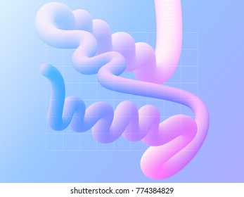 Halftone modern abstract background. Pink and blue gradient abstract composition. Vector illustration
