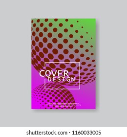 Halftone Modern Annual Report .Book Cover.Business Flyer 