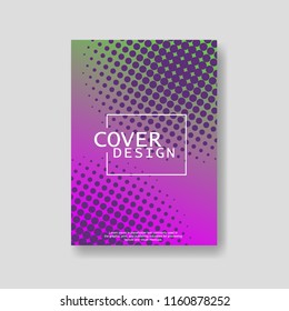 Halftone Modern Annual Report .Book Cover.Business Flyer 